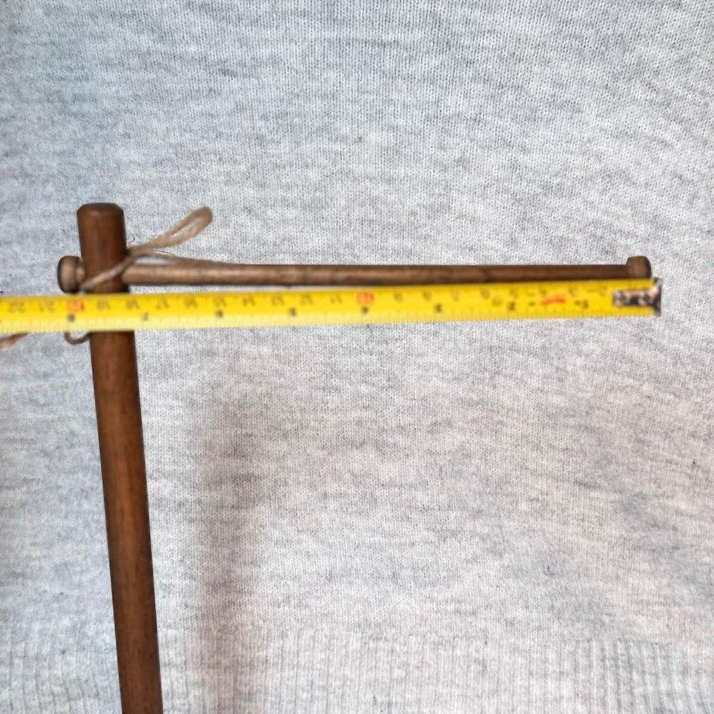 Handmade Wooden Heart Jewelry Stand T-Bar Display Rustic Farmhouse Brown